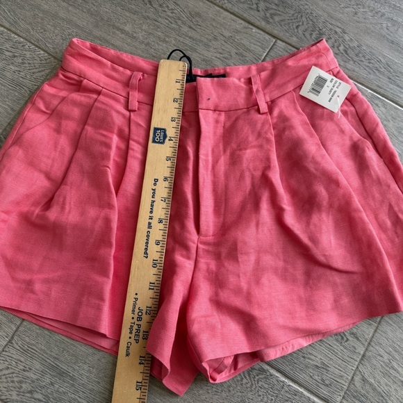 PAIGE Pink Bermuda Shorts Tailored High-Waisted - Picture 6 of 6
